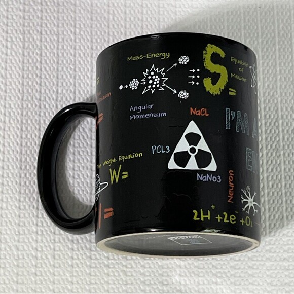 KWARE I’m an ENGINEER 14oz Mug Black Textured Mathematics Formulas Equations - Picture 6 of 17